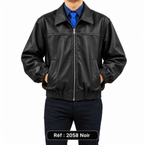 Blouson en cuir MAZIRA Réf. 2058 Noir