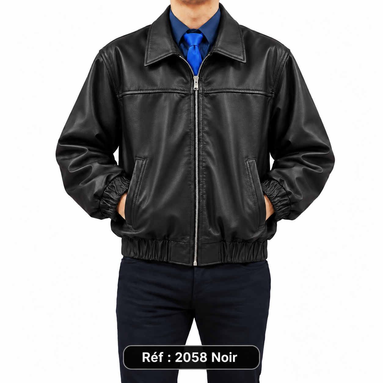 Blouson en cuir MAZIRA Réf. 2058 Noir