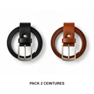 Pack 2 Ceintures en Cuir – TR01 / TR02